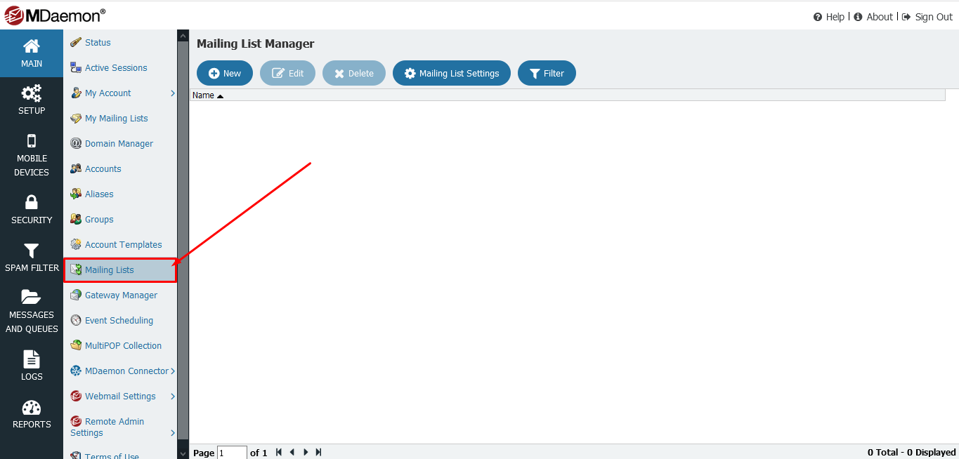 mailing list