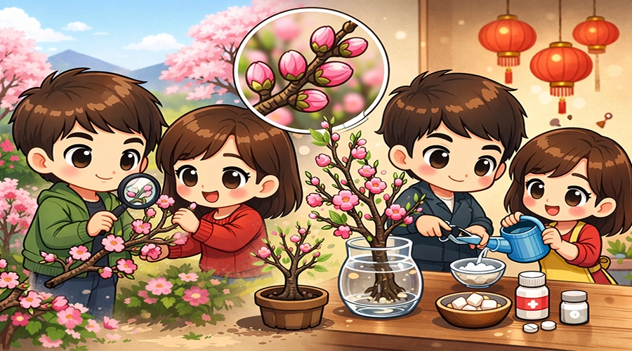 Mẹo chọn hoa đào tết