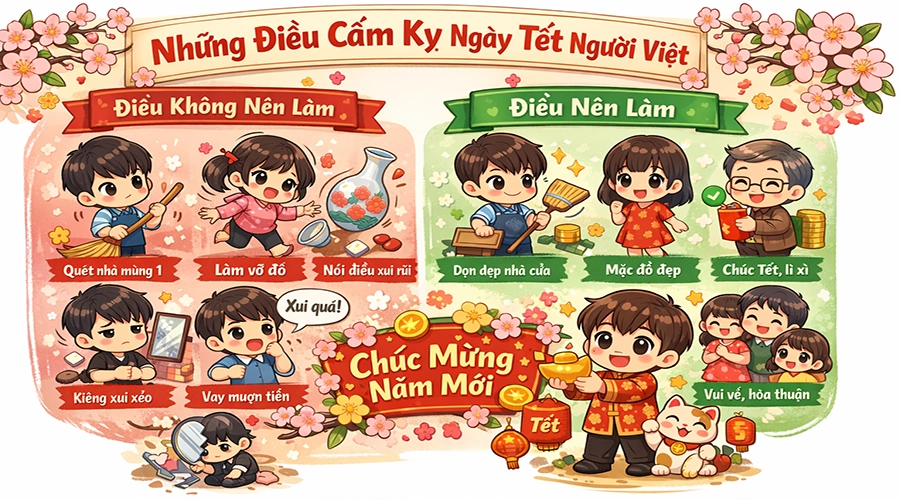 Những Điều Cấm Kỵ Trong Ngày Tết Người Việt - Điều Nên Và Không Nên Làm