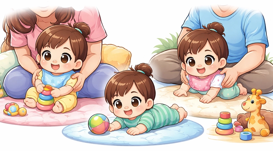 Tập ngồi cho bé